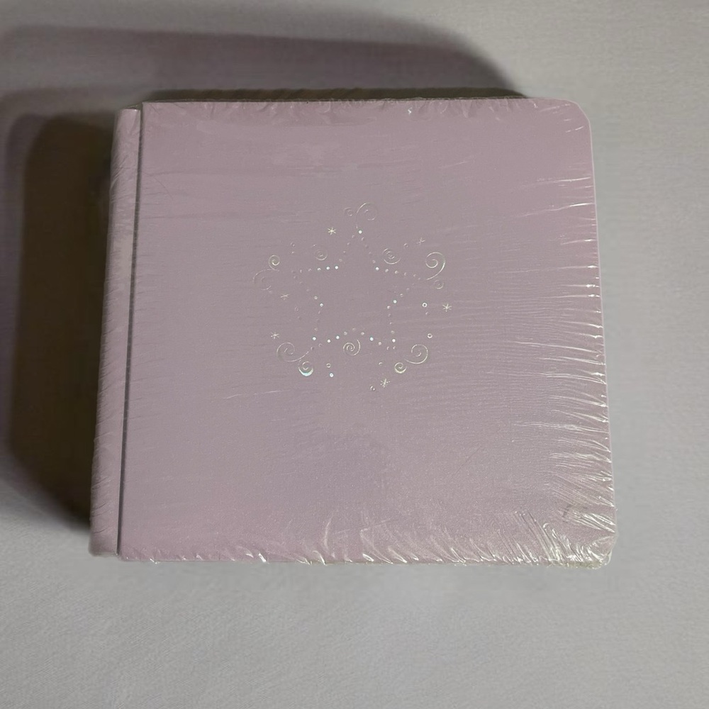 Creative Memories Lilac 7”X7” Photo Album Silver Stars Starburst 12 pages